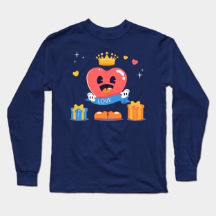 Valentine Day Cartoon Heart Long Sleeve T-Shirt